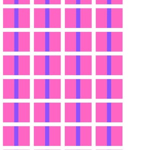 May include: A grid of 24 squares, each with a pink background and a vertical purple stripe in the center.