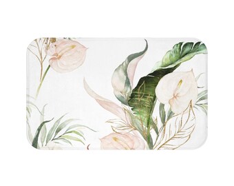 Floral Bath Mat Etsy
