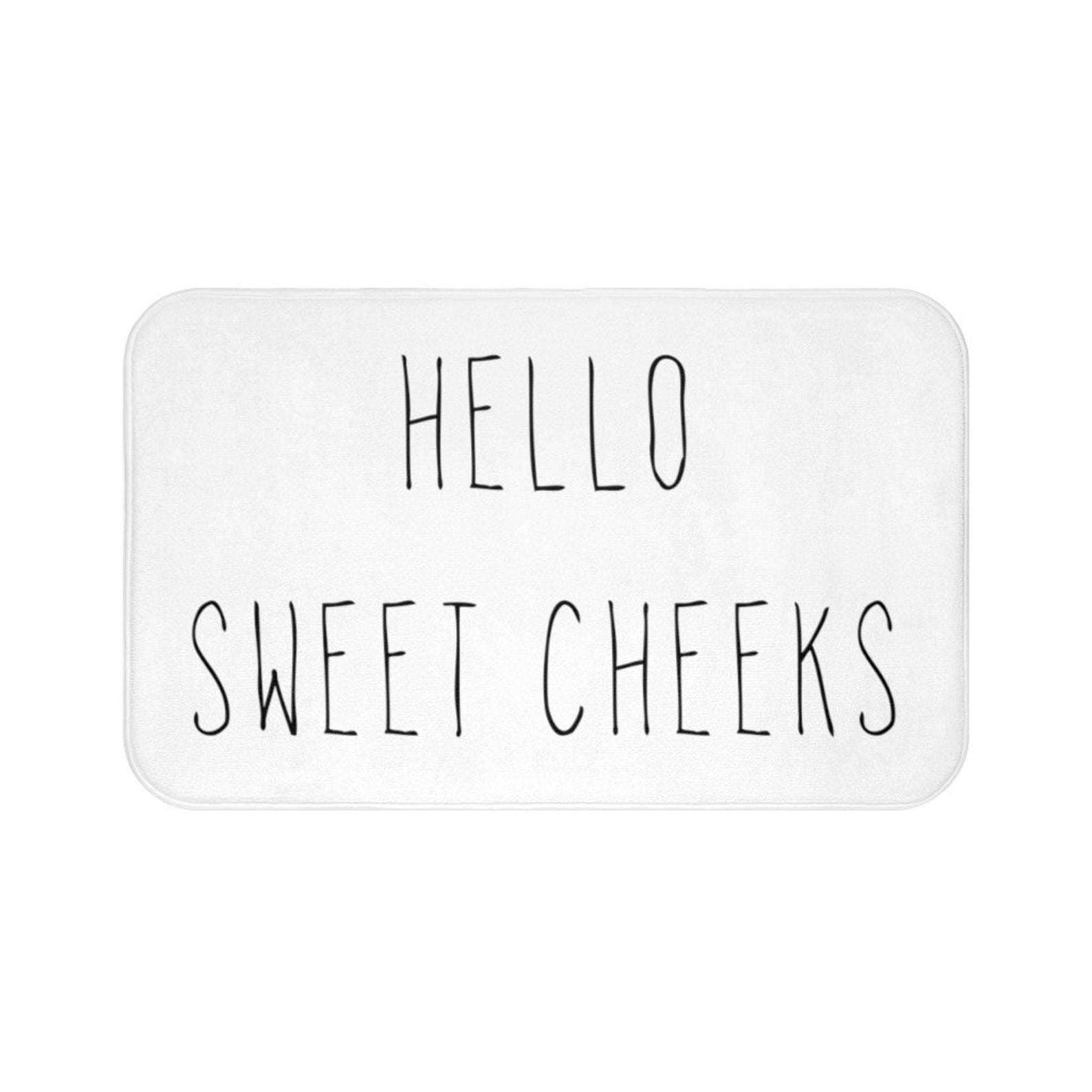 Bath Mats and Rugs Rae Dunn Inspired Hello Sweet Cheeks Bath Etsy