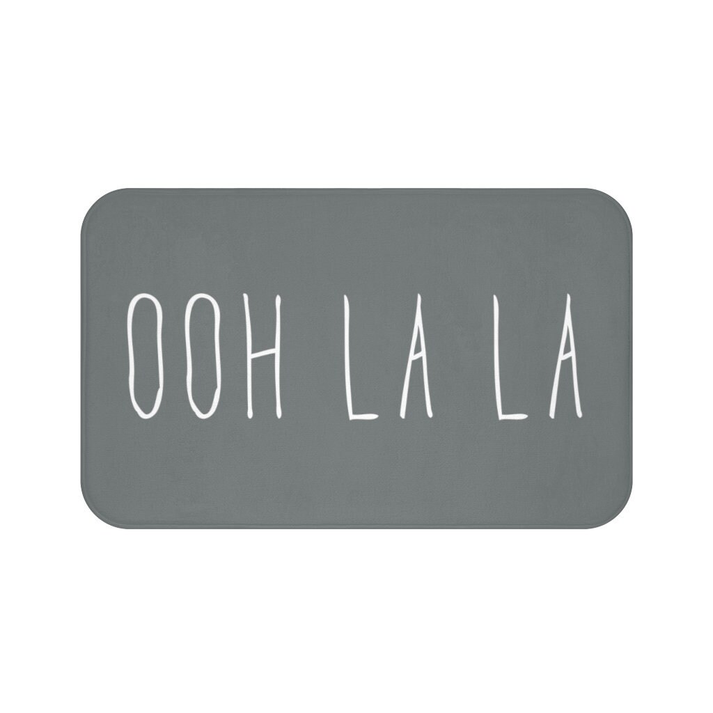 Rae Dunn Inspired Bath Mat Ooh La La bath rug Fun French Etsy