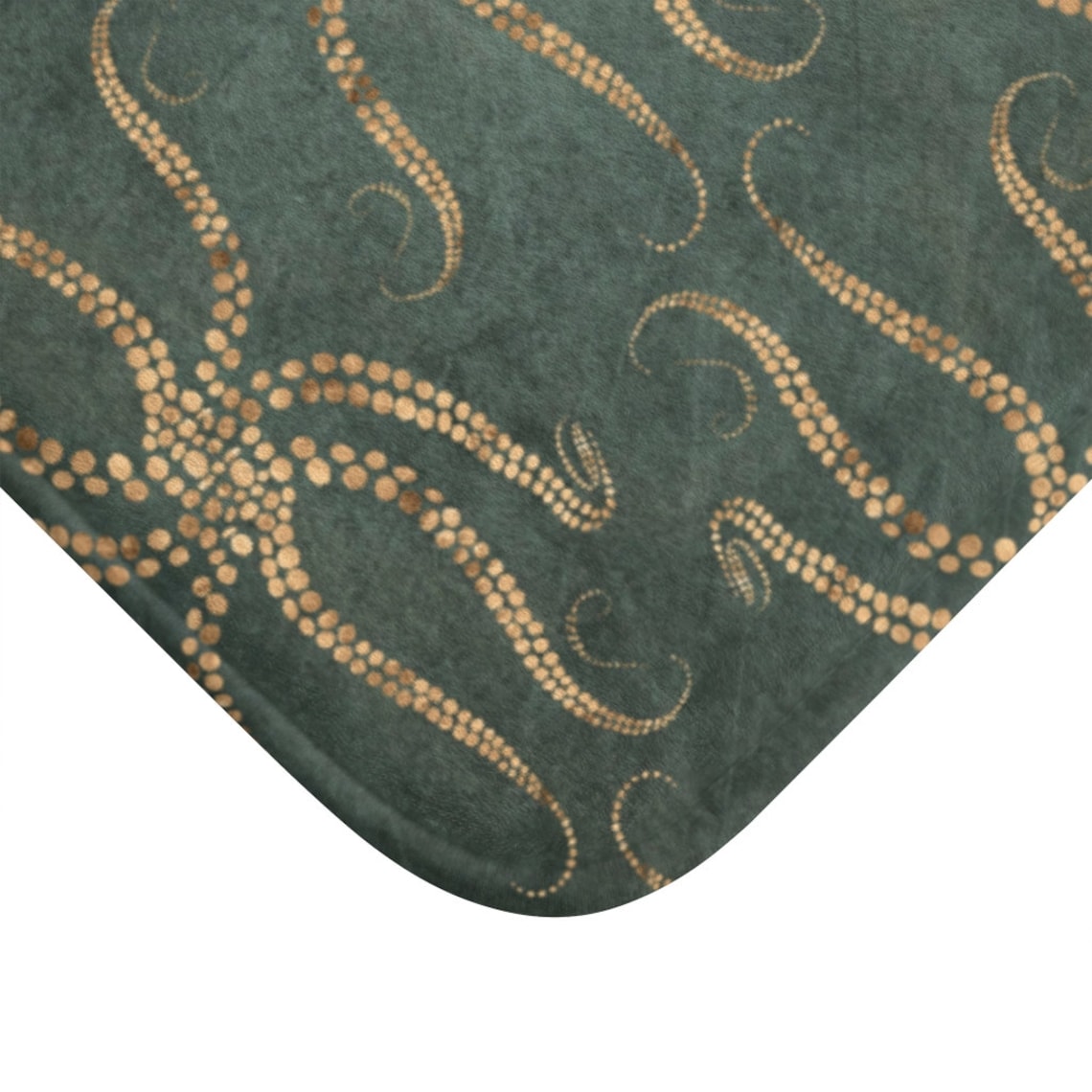 Boho Bath Mats and Rugs Emerald Green Teal Beige Octopus Etsy