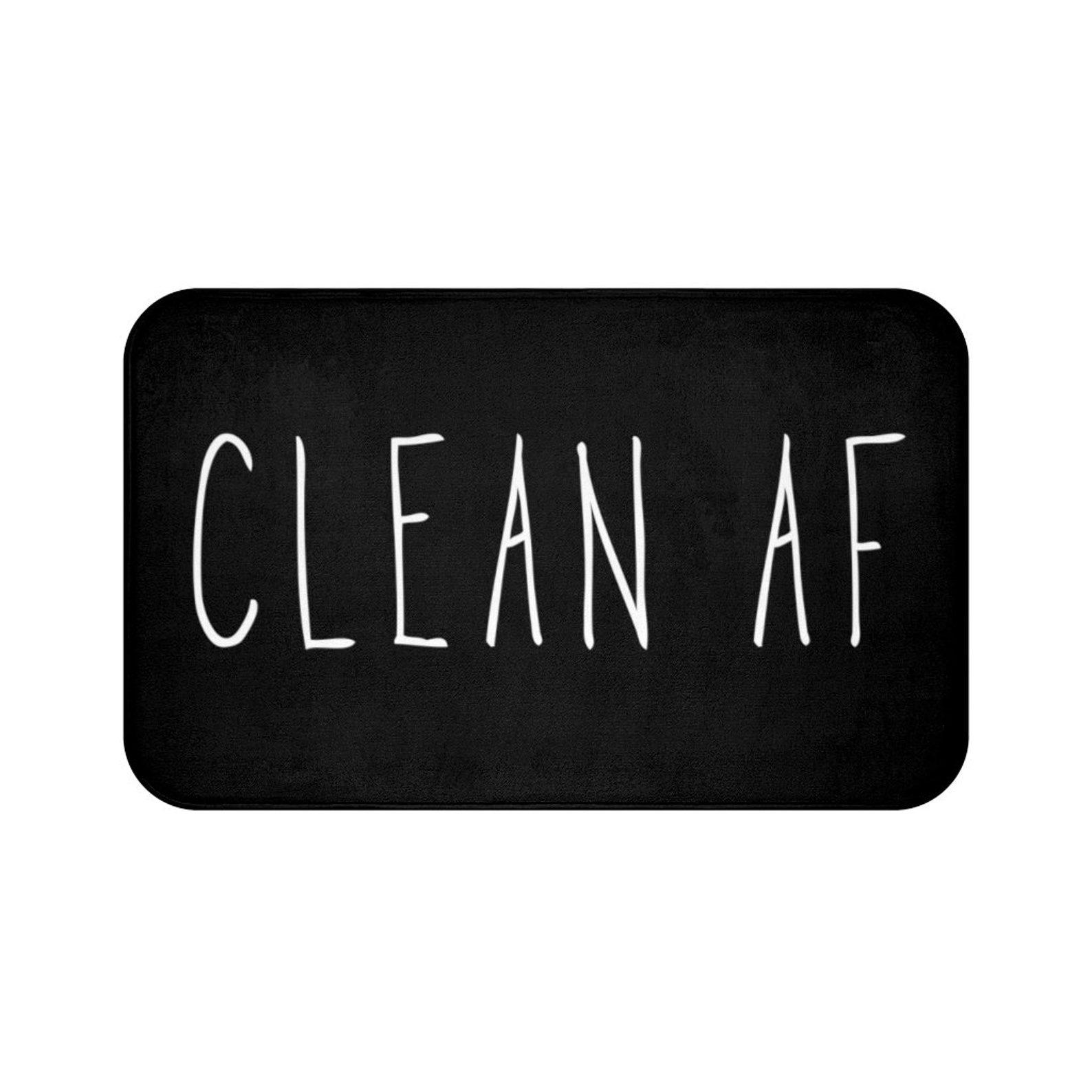 Bath Mats and Rugs Clean Af Gray Bath Mat Bathroom Decor Etsy