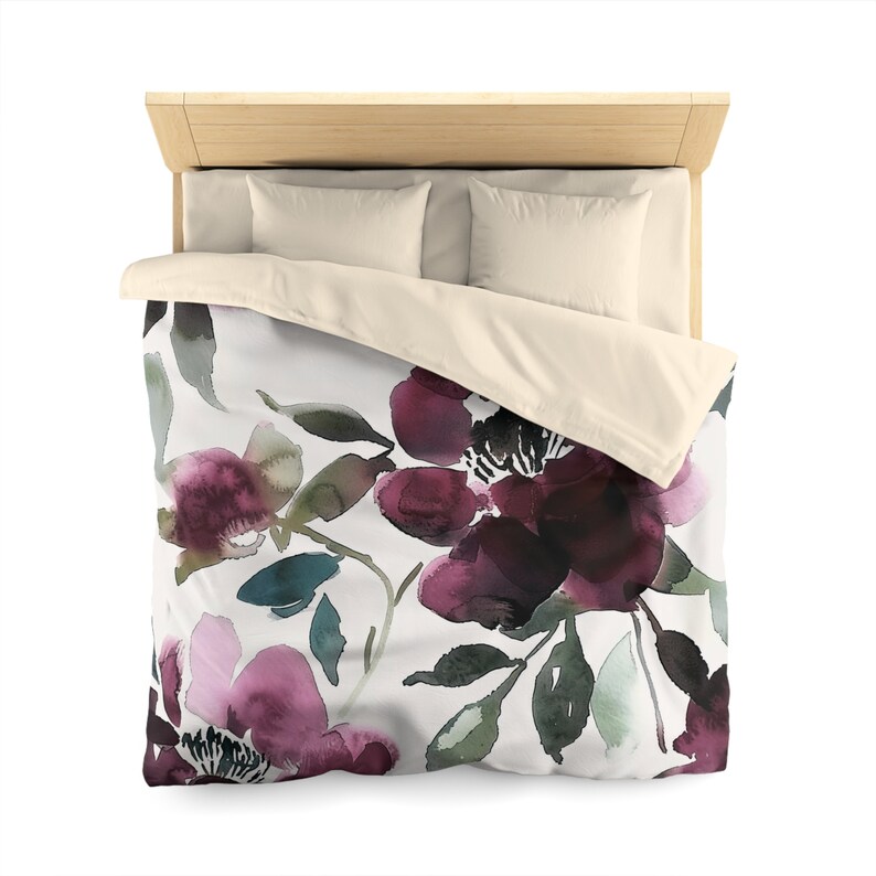 Wildflowers Floral Duvet Cover Queen King Twin XL Bedding Watercolor