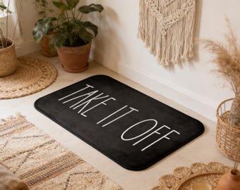 Tapis de bain inspiré de Rae Dunn, tapis de salle de bain amusant