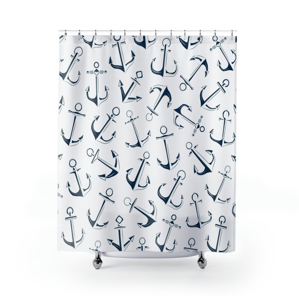 Anchor Shower Curtain Etsy
