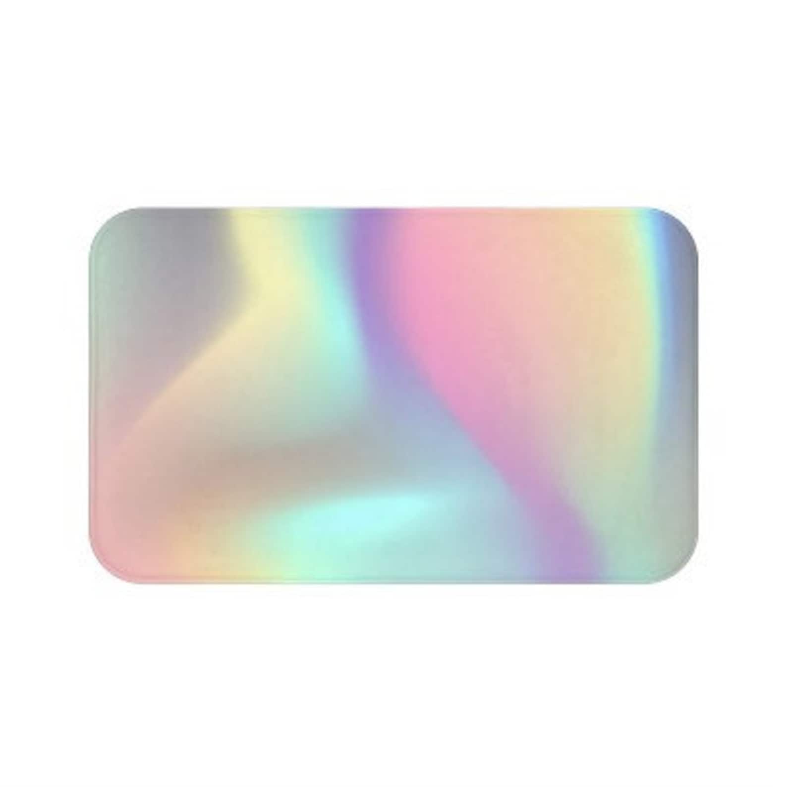 Holographic Inspired Shower Curtain and Bath Mat Lavender Etsy