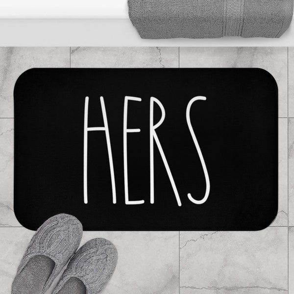 His and Hers Bathroom Rug Etsy