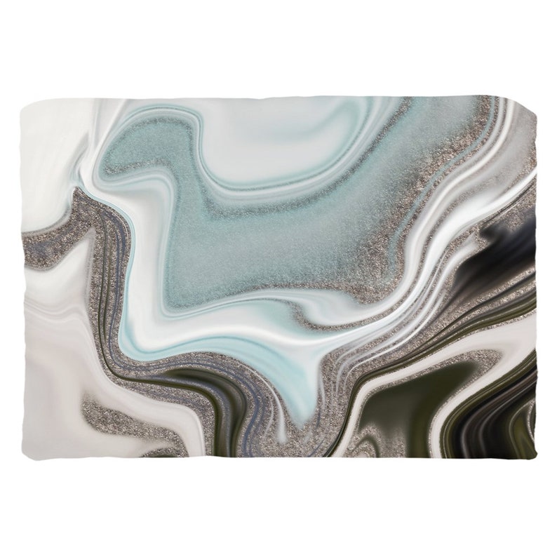 Bohemian Chic Decorative Pillowcase Abstract Art Lumbar Pillow Soft Teal Turquoise Gray Boho Throw Pillow Cover With Watercolor