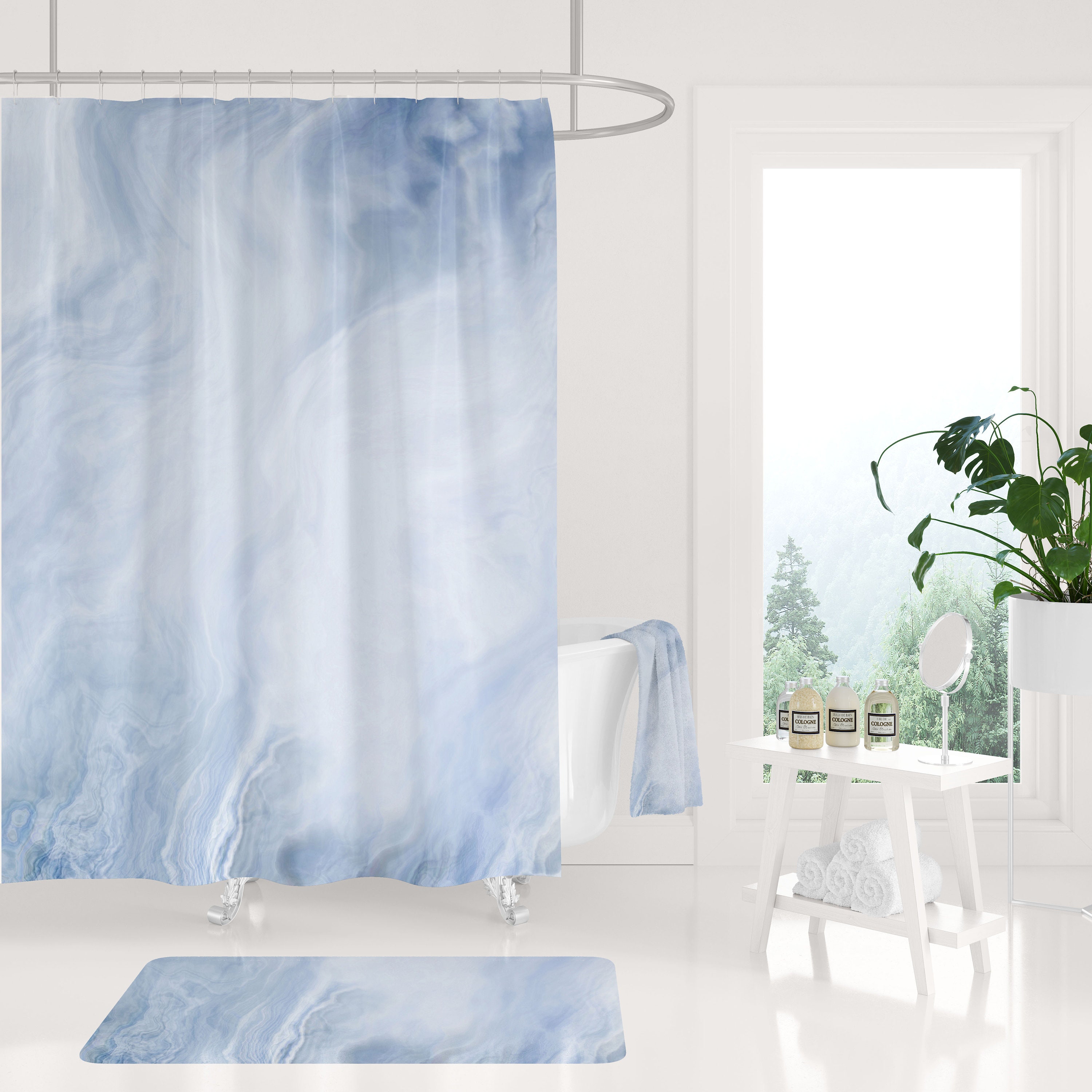 Shower curtain bath mat Bath and Hand Towels bathroom set Etsy