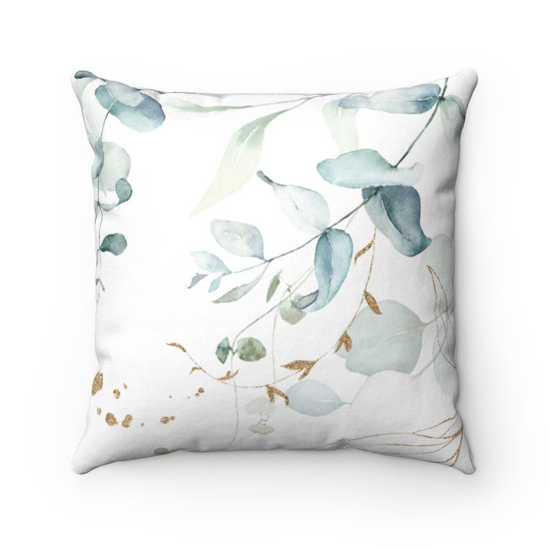 Throw Pillow Cover Eucalyptus Greenery Floral Botanical Etsy