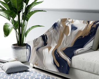 Coperta morbida in lana di agnello blu navy - SHEIN ALIA