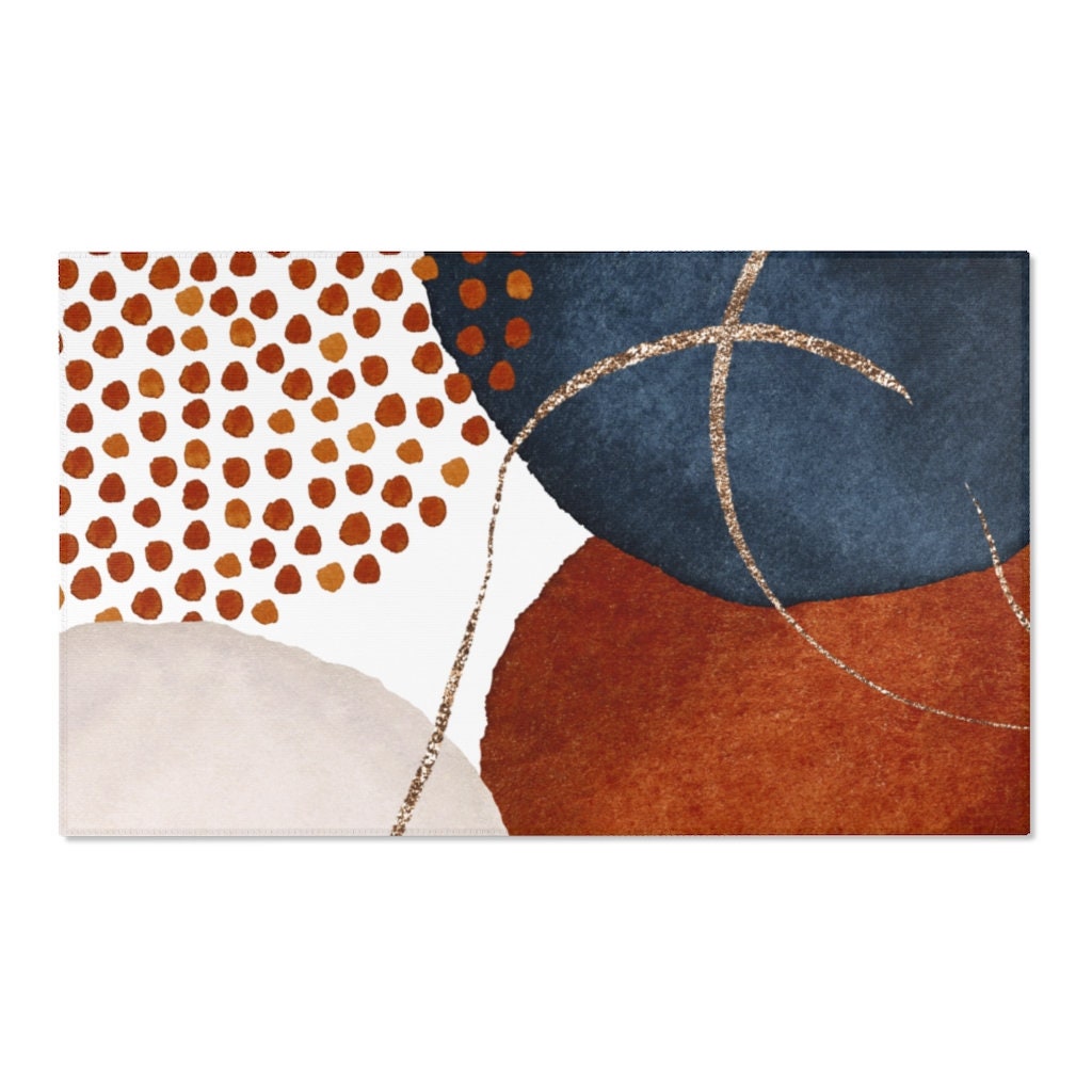 Boho Area Rugs | Navy Blue, Rust, Beige, Ivory, Copper, Beige ...