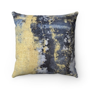 Throw Pillow Cover, Navy Blue Beige Ombre, Watercolor Home Office, Decorative Couch Accent Pillowcase, Square 20x20 18x18 16x16 14x14