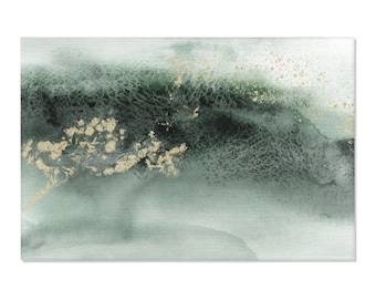 Boho Chic Area Rug, Retro Abstract, Sage Moss, Mint Green Beige, Ombre, Watercolor Texture Stylish, Minimalist, Simple, Home Office Decor
