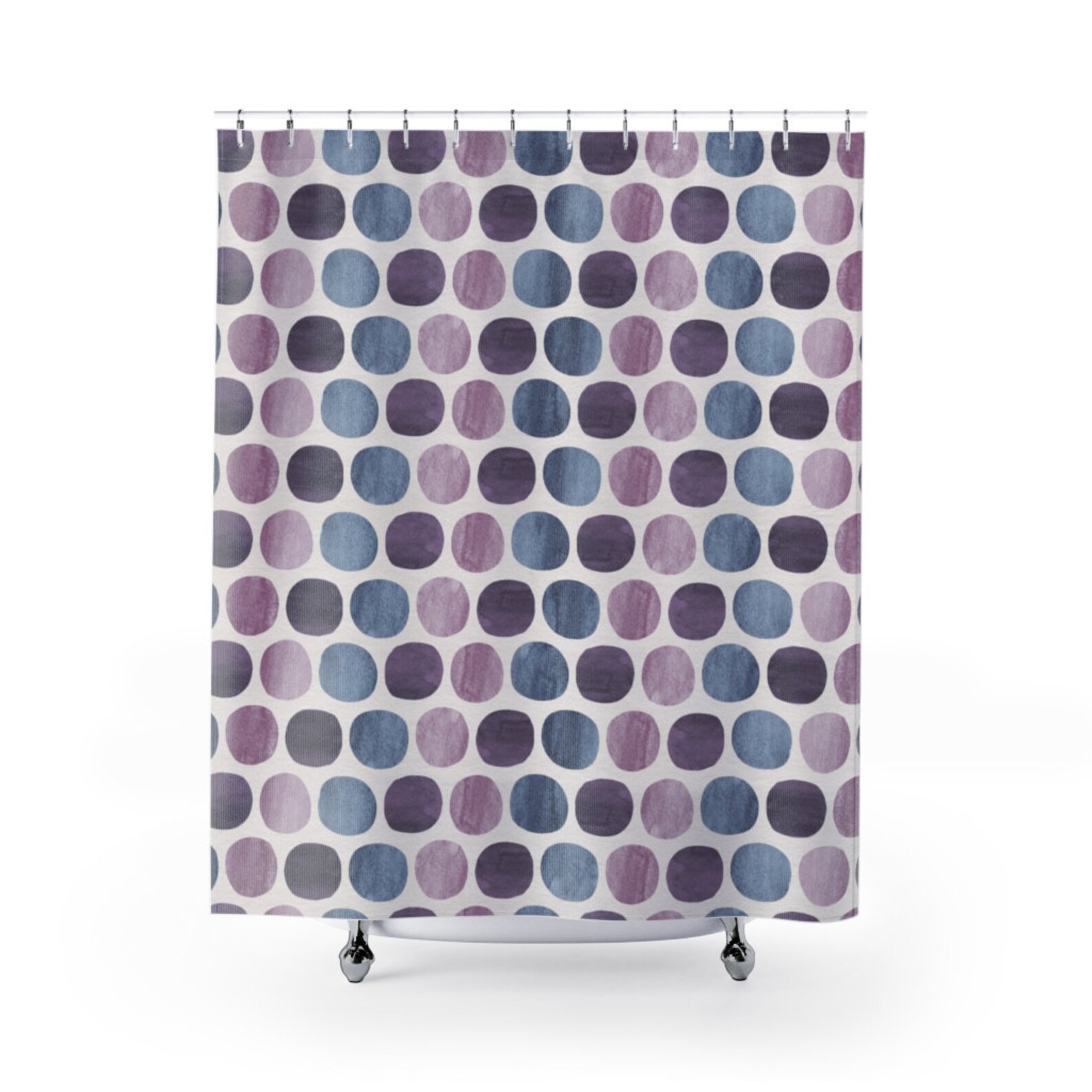 Boho Shower Curtain Navy Lavender Purple Lilac Ombre Etsy