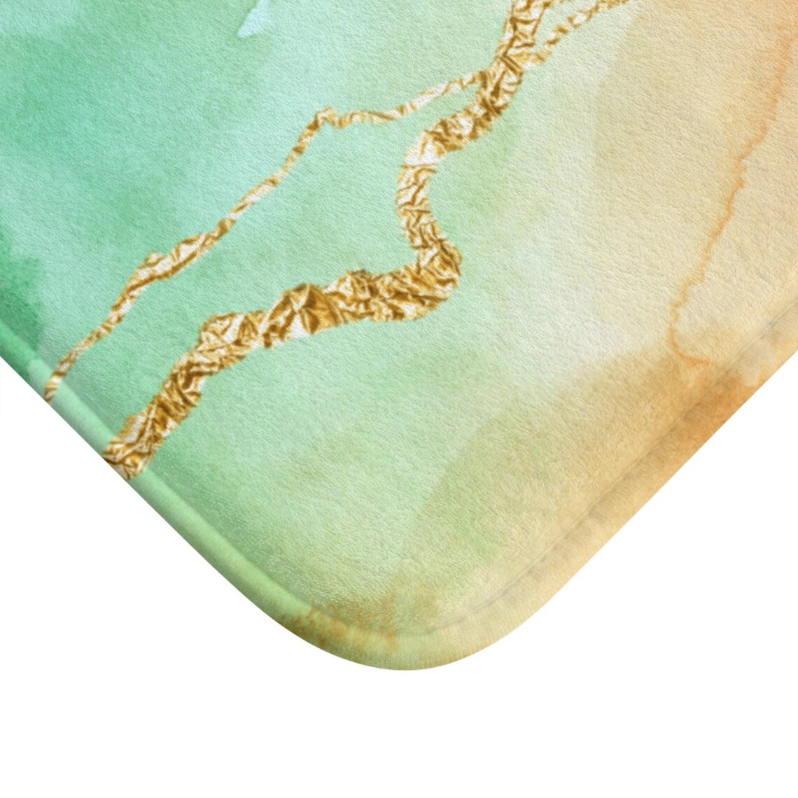 Abstract Bath Mat and Rug Soft Jade Green Beige Ombre | Etsy