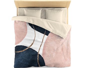 light blue and pink comforter