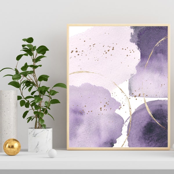Purple Wall Art Etsy