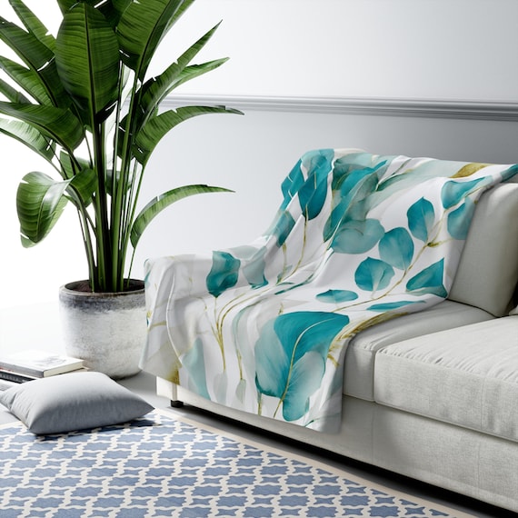 Aqua blue throw blanket hotsell