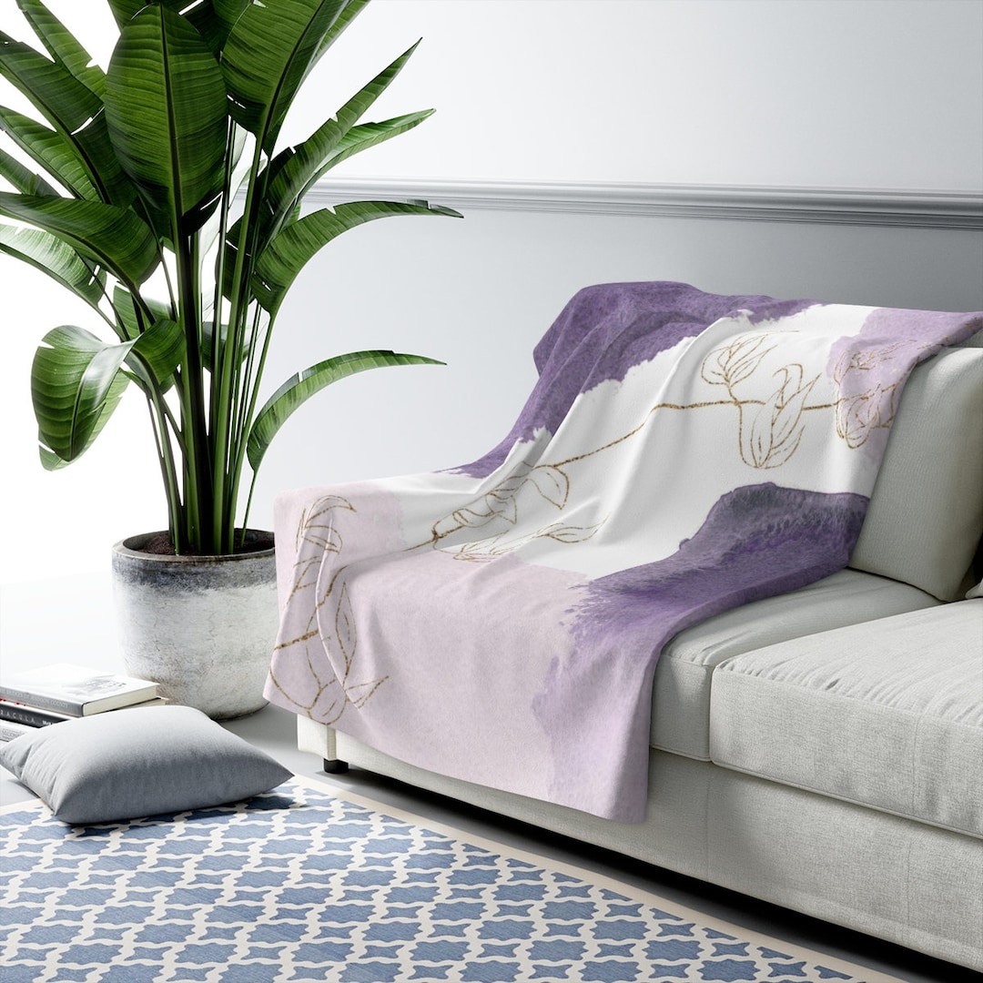 Grey and purple throw new arrivals