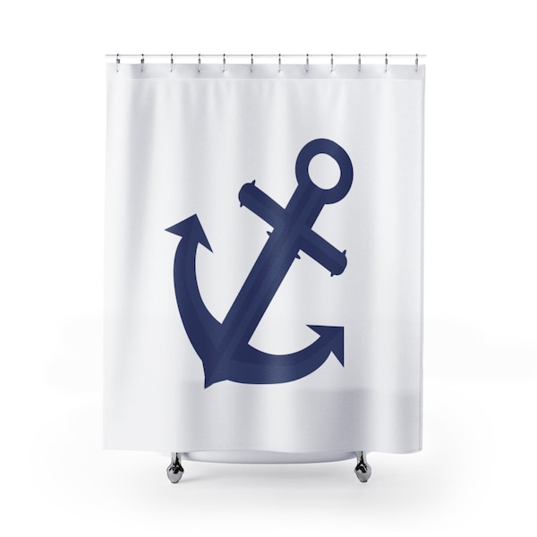 Anchor Shower Curtain Etsy
