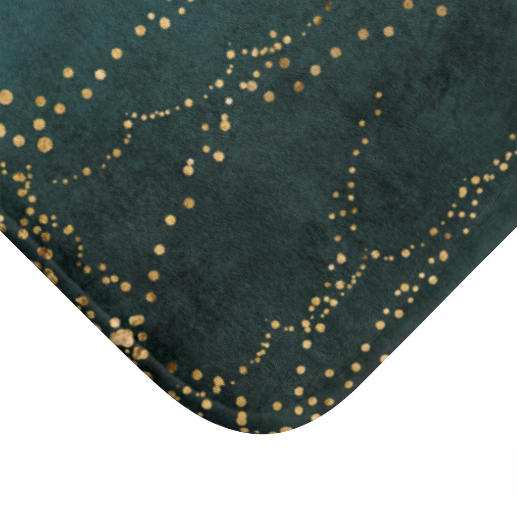 Bohemian Bath Mat Forest Dark Blue Green Beige Abstract Bath - Etsy ...