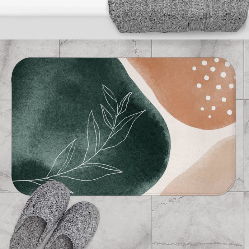 Green Bath Mat Etsy