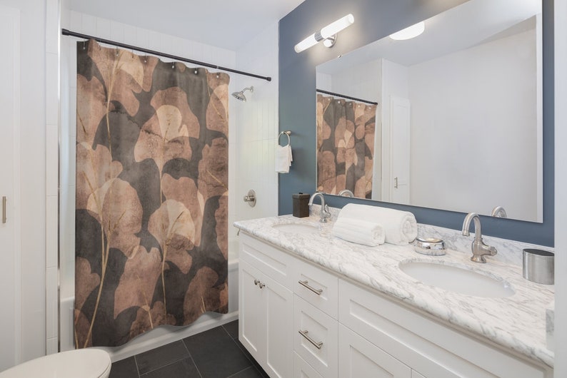 OhanaModernDecor Ginkgo Leaf Shower Curtain - Thumbnail 2
