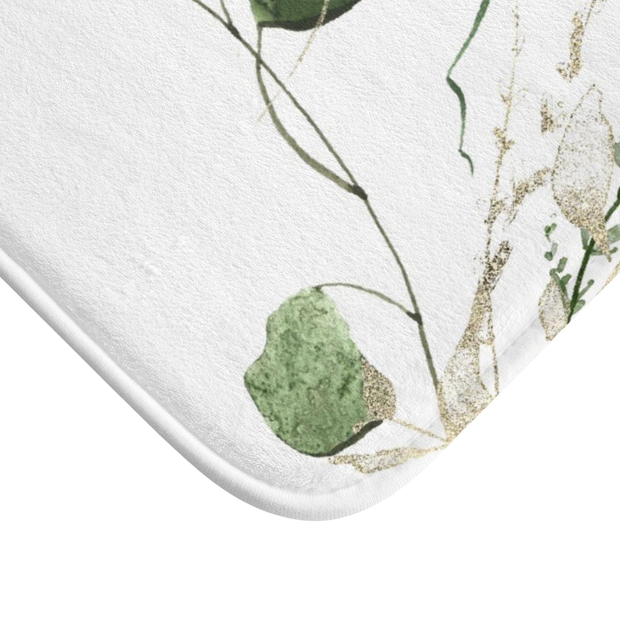 Newwiee Boho Duschvorhang-Set Mit Blumenmuster – 7-teilig Mit Matten, Handtüchern & WC-Vorlegern, Wasserdicht