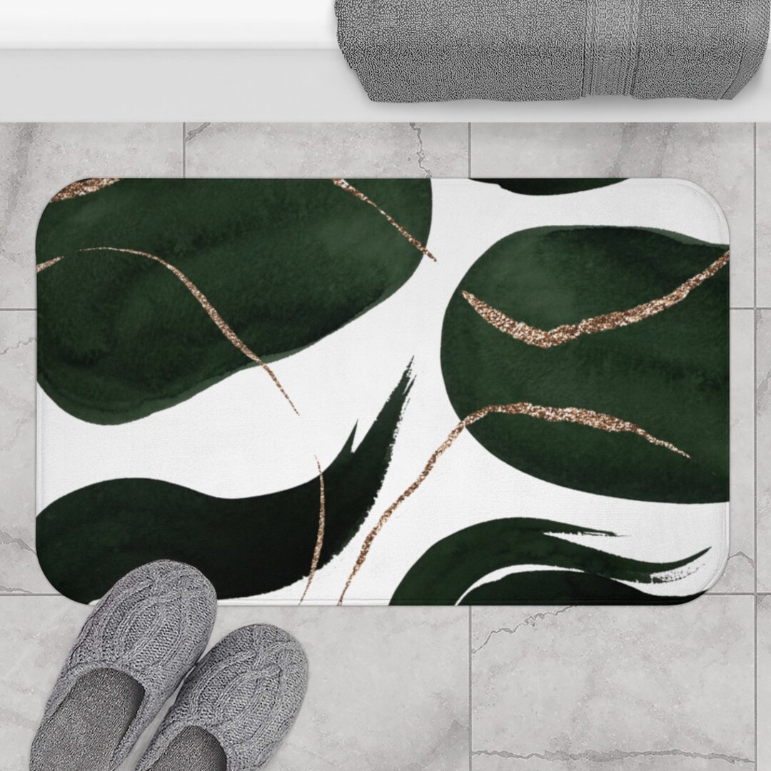 Dark green bath mat discount