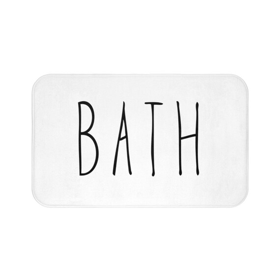 Get Naked White and Black Farmhouse bath rug Apartment Home Decor Take