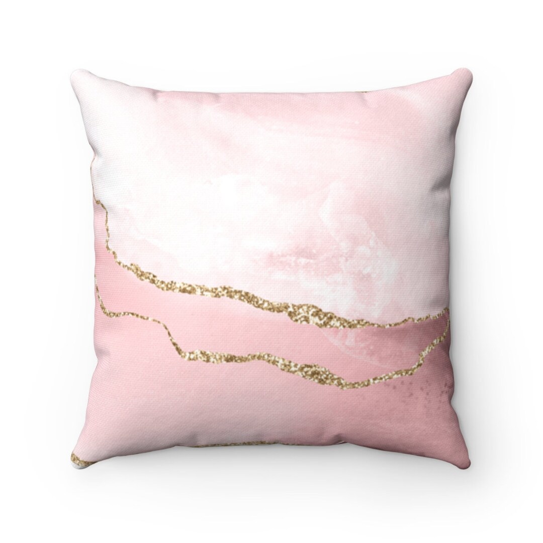 Pink pastel marble Throw Pillow by Carry Blaine - Fine Art America