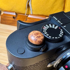 Botón de obturador suave de madera de olivo para Leica