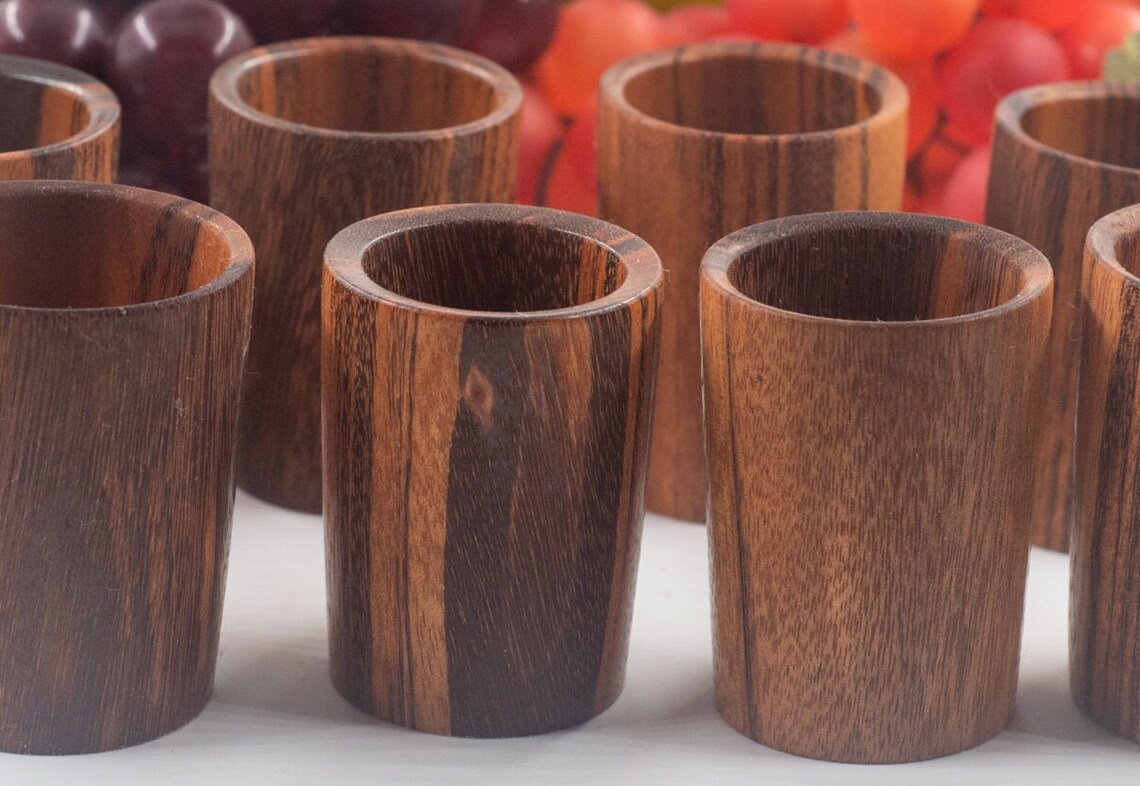 Wooden Shot Glass Handmade From Rare Exotic Brazilian Etsy