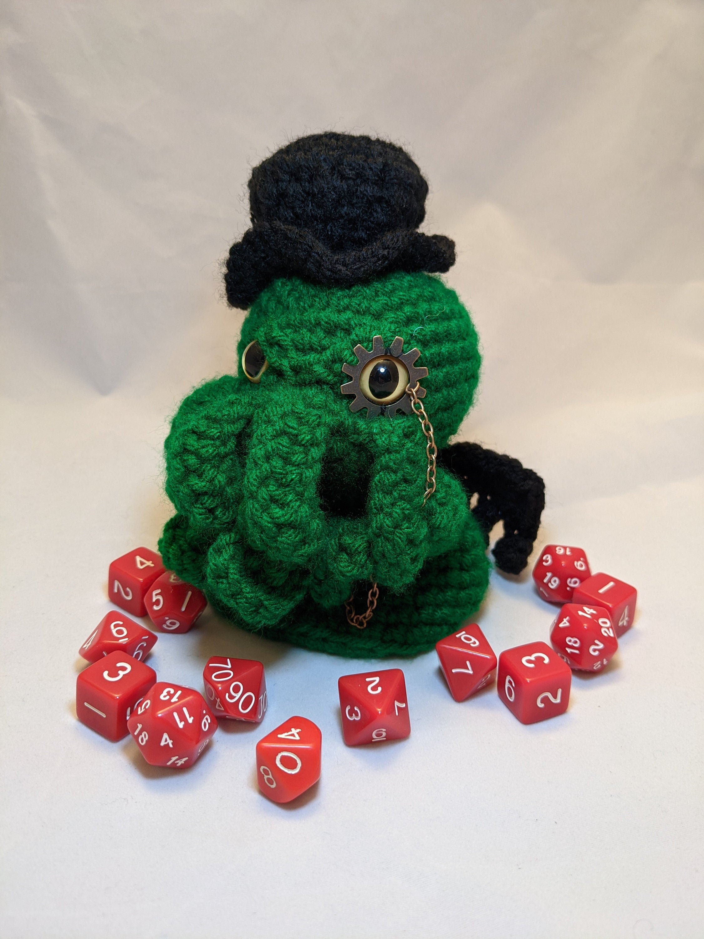 Crocheted Dapper Steampunk Cthulhu Dice Bag Etsy