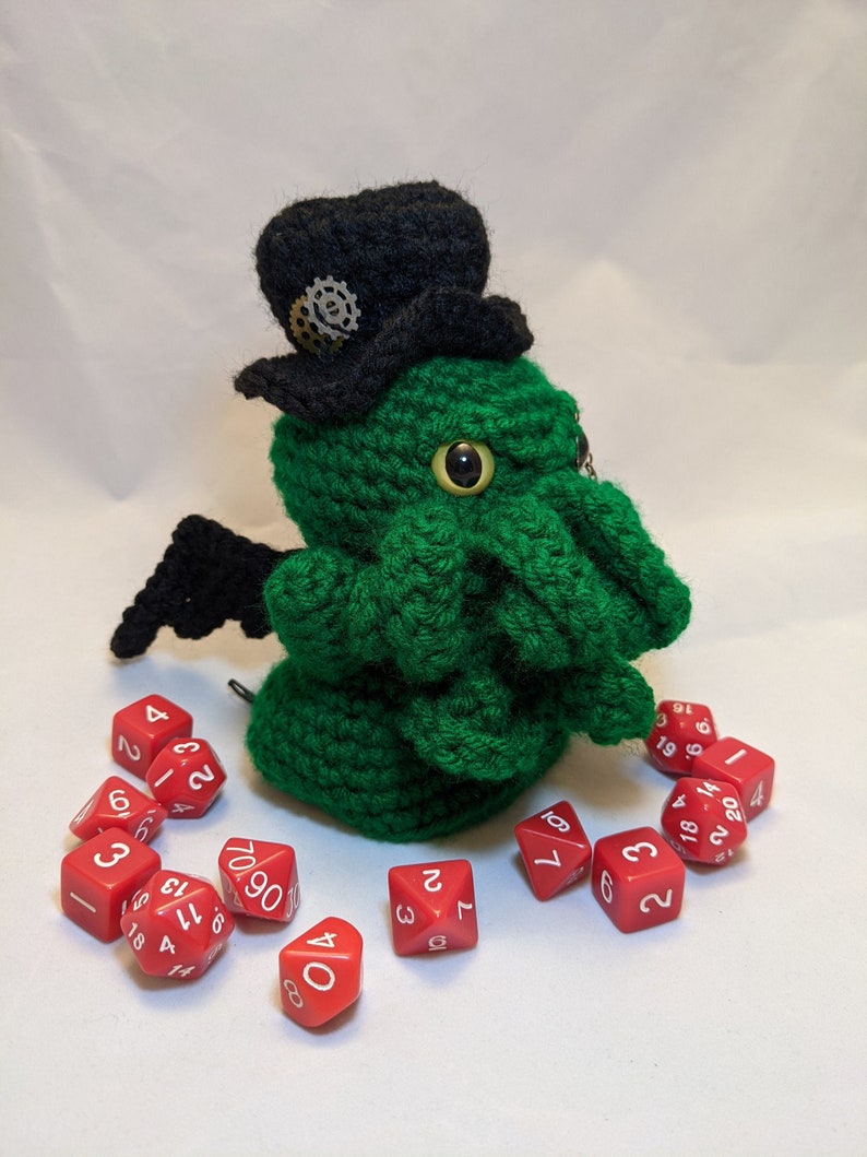 Crocheted Dapper Steampunk Cthulhu Dice Bag Etsy