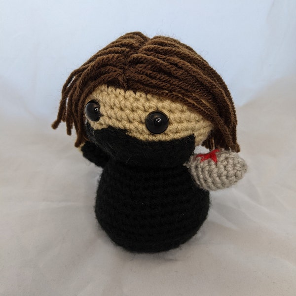 Crocheted Winter Bucky Soldier Doll, v1.0