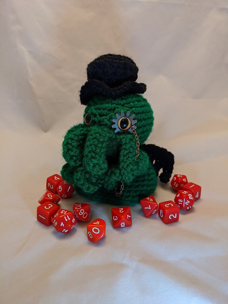 Crocheted Dapper Steampunk Cthulhu Dice Bag Etsy