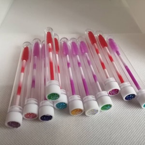 Eyelash wand, eyelash brush, costemic brush, makeup tool, spoolie brush, dust free wand, brush in tube, glitter lash brush