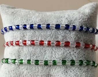 2 st armband eller fotlänk med kristallfröpärlor, pärlbesatt, stapelbart, trendigt, vänskap, par, stretcharmband eller fotlänk, välj din färg