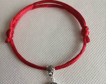 Friendship bracelet, couple bracelet, good luck bracelet, Kabbalah bracelet, red and blue string bracelet, tree of life charm bracelet