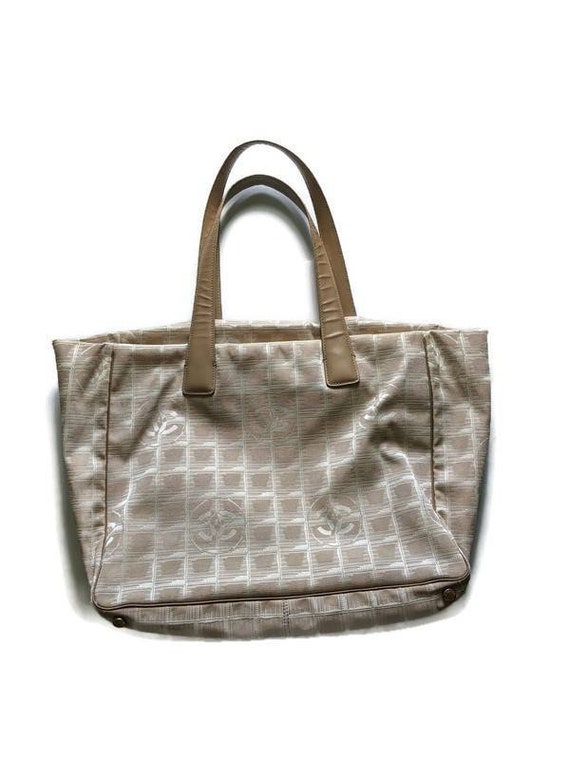 Vintage Chanel Travel Line Tote Bag • Chanel Monog