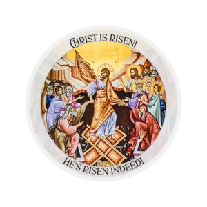 Auferstehung Christi 2 Mit Ostergruß | Großer und heiliger Pascha | -Orthodoxer Glaube | Auferstehung Symbol | Christliche Geschenkidee