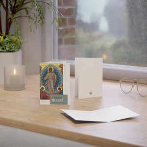 Christus ist auferstanden, tatsächlich ist er auferstanden Grußkarten 1, 10, 30 und 50 Packungen | -Orthodoxer Glaube | Pascha Fest | Ostern | Geschenkidee