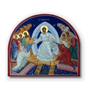 Die Auferstehung | Anastasis | Die Harrowing of Hades | Tolles und Heiliges Pascha | Christliche Geschenkidee | Kiss-Cut Stickers