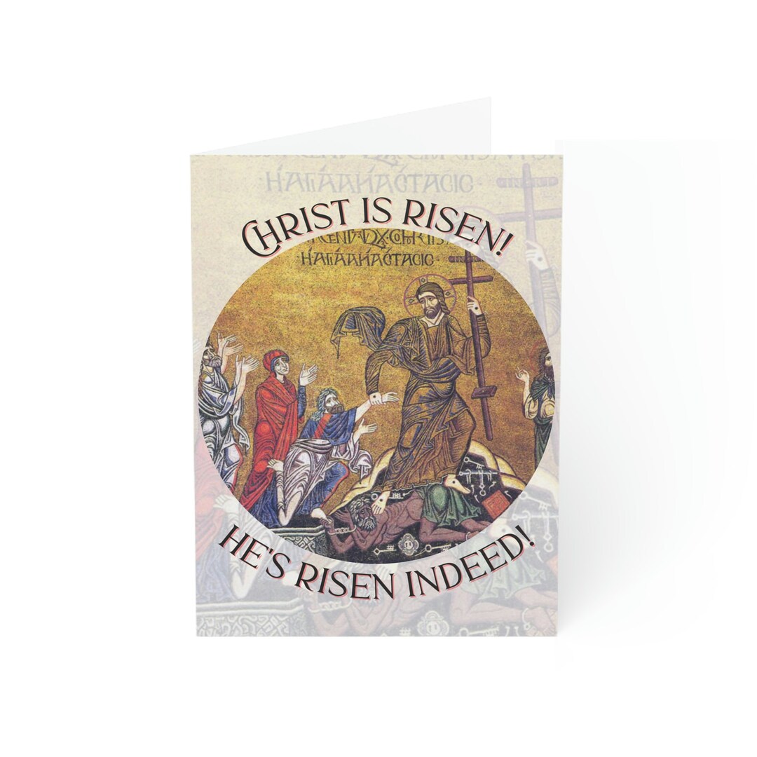 Christ is Risen Greeting Cards (1, 10, 30, and 50 Packs) | Orthodox ...
