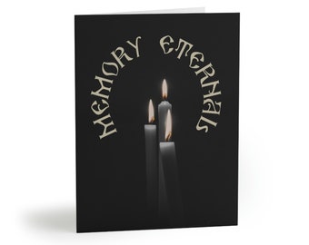 Memory Eternal Greeting Cards With Message 6 | Orthodox Faith | Christian Sympathy Card | Christian Gift Idea