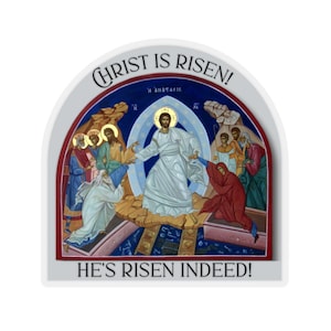 La Resurrezione 1 con saluto pasquale / Anastasis / Lo strazio dell'Ade / Pasqua grande e santa / Dono ortodosso / Dono cristiano