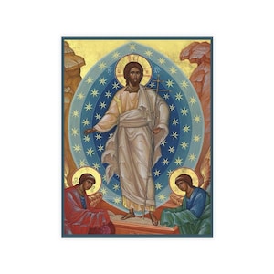 Fasci di carte di risurrezione / Fede ortodossa / Festa di Pasqua / Icona della risurrezione / Carta di Pasqua cristiana / Idea regalo cristiana