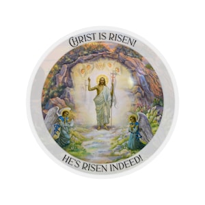 Auferstehung Christi 4 mit Ostergruß | Tolles und Heiliges Pascha | Orthodoxe | Auferstehung Ikone | Christliche Geschenkidee